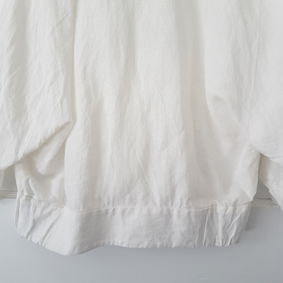 Aritzia Babaton Tahoma Blouse 100% Linen Cream Sz S - Picture 13 of 15